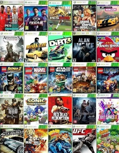 5x Jogos Xbox 360 Destravado (lt 3.0 - Ltu) Midia Fisica - Escorrega o Preço